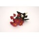 Buchet flori artificiale, culoare rosu, H 30 cm, B.S.P. / SL175-4