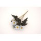 Buchet flori artificial, culoare bleu, H 30 cm, B.S.P. / SL175-1
