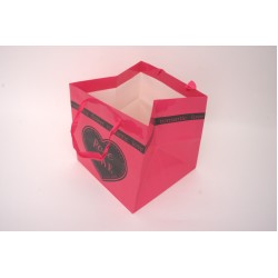 Set 2 pungi pentru flori, culoare ciclam, 25x25x25 cm, B.S.P. / SL1777-2