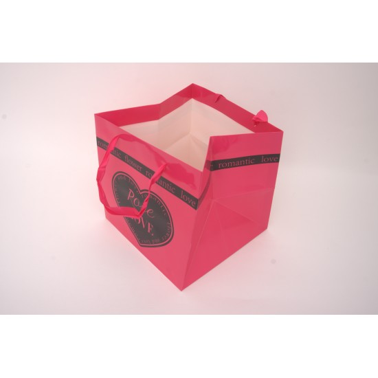 Set 2 pungi pentru flori, culoare ciclam, 25x25x25 cm, B.S.P. / SL1777-2