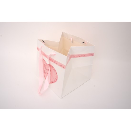 Set 2 pungi pentru flori, culoare alb, 25x25x25 cm, B.S.P. / SL1777-1