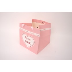 Set 2 pungi pentru flori, culoare roz, 25x25x25 cm, B.S.P. / SL1777-3