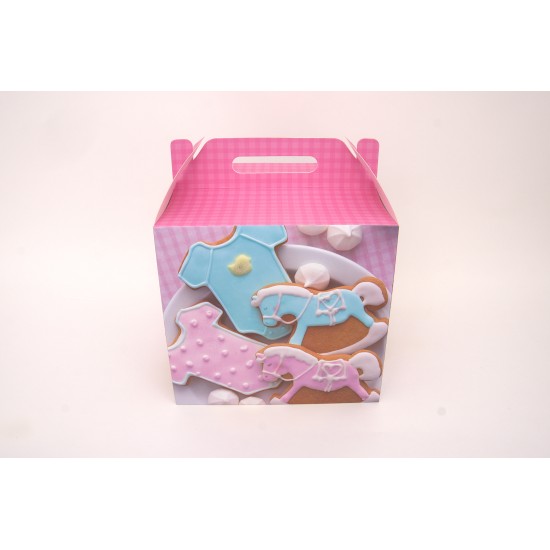 Cadou Bebelus/Nou-Nascut, Roz 28X28X26 cm, B.S.P. SL178-2
