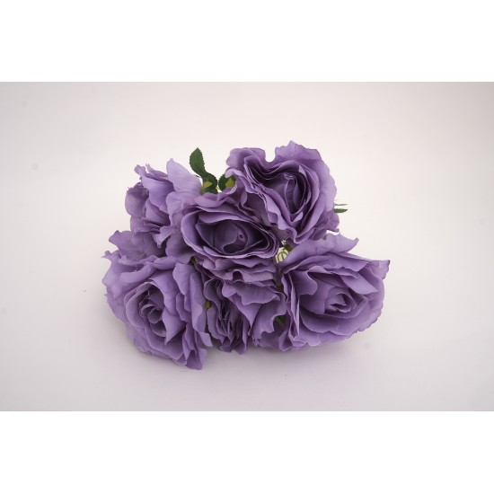 Buchet trandafiri artificiali, culoare mov, H 45 cm, B.S.P. / SL1785-5