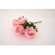 Buchet trandafiri artificiali, culoare roz, H 45 cm, B.S.P. / SL1785-7