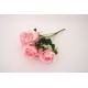 Buchet trandafiri artificiali, culoare roz, H 45 cm, B.S.P. / SL1785-7