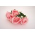 Buchet trandafiri artificiali, culoare roz, H 45 cm, B.S.P. / SL1785-7