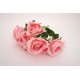 Buchet trandafiri artificiali, culoare roz, H 45 cm, B.S.P. / SL1785-7