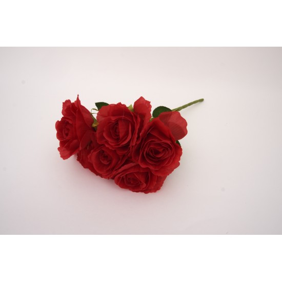 Buchet trandafiri artificiali, culoare rosu, H 45 cm, B.S.P. / SL1785-6