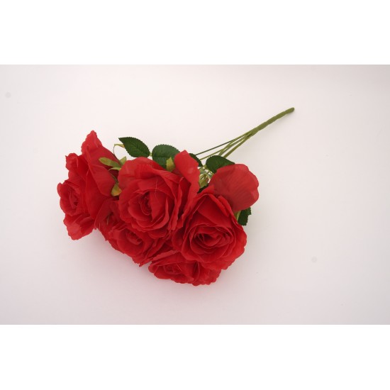 Buchet trandafiri artificiali, culoare rosu, H 45 cm, B.S.P. / SL1785-6