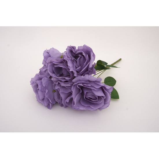 Buchet trandafiri artificiali, culoare mov, H 45 cm, B.S.P. / SL1785-5
