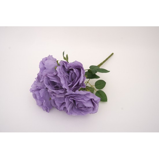 Buchet trandafiri artificiali, culoare mov, H 45 cm, B.S.P. / SL1785-5