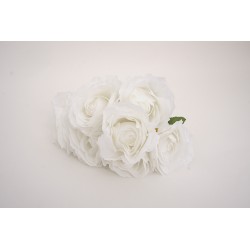 Buchet trandafiri artificiali, culoare alb, H 45 cm, B.S.P. / SL1785-1