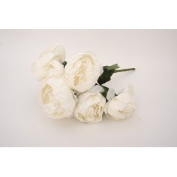 Buchet bujori artificiali, culoare crem, H 45 cm, B.S.P. / SL1786-2