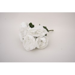 Buchet bujori artificiali, culoare alb, H 45 cm, B.S.P. / SL1786-1