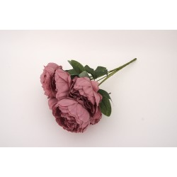 Buchet bujori artificiali, culoare roz pudra, H 45 cm, B.S.P. / SL1786-5