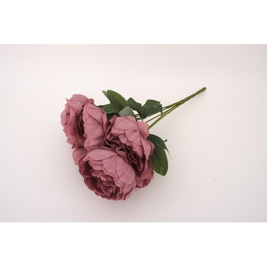Buchet bujori artificiali, culoare roz pudra, H 45 cm, B.S.P. / SL1786-5