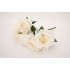 Buchet 5 trandafiri artificiali, culoare crem deschis, H 45 cm, B.S.P. / SL1787-3