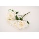 Buchet 5 trandafiri artificiali, culoare crem deschis, H 45 cm, B.S.P. / SL1787-3
