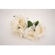 Buchet 5 trandafiri artificiali, culoare crem deschis, H 45 cm, B.S.P. / SL1787-3