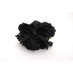 Buchet 5 flori artificiale, culoare negru, H 45 cm, B.S.P. / SL1788-3