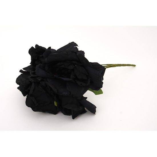 Buchet 5 flori artificiale, culoare negru, H 45 cm, B.S.P. / SL1788-3