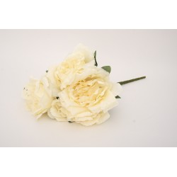 Buchet 5 flori artificiale, culoare crem, H 45 cm, B.S.P. / SL1788-2