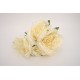 Buchet 5 flori artificiale, culoare crem, H 45 cm, B.S.P. / SL1788-2