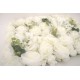 Covor din flori artificiale, culoare alb, 60x40 cm, B.S.P. / SL 1800