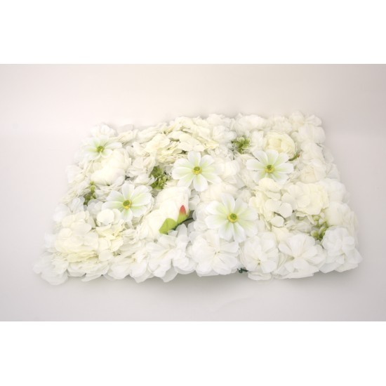 Covor din flori artificiale, culoare alb, 60x40 cm, B.S.P. / SL 1801