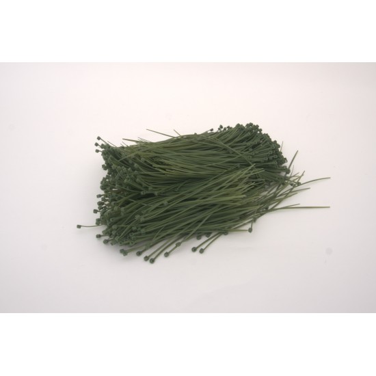 Set 1000 coliere de plastic, culoare verde, 3x150 mm, B.S.P. / SL1804