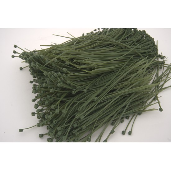 Set 1000 coliere de plastic, culoare verde, 3x150 mm, B.S.P. / SL1804