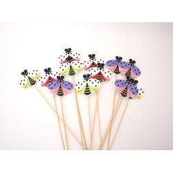 Set 12 gargarite pe bat, H 30 cm, B.S.P. / SL1828