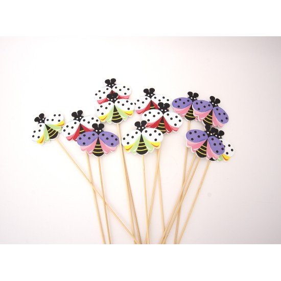 Set 12 gargarite pe bat, H 30 cm, B.S.P. / SL1828