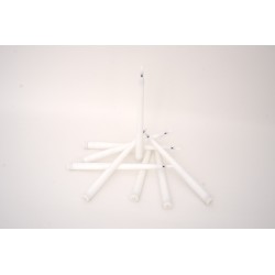 Set 12 lumanari plastic, culoare alb, H 27.5 cm, B.S.P. / SL1830