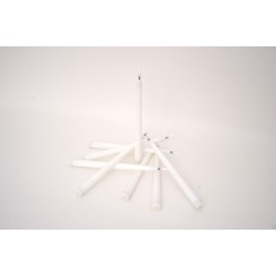 Set 12 lumanari plastic, culoare alb, H 27.5 cm, B.S.P. / SL1830