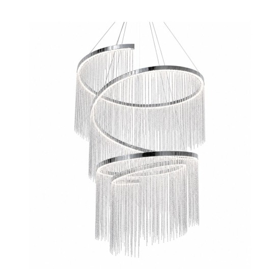 Candelabru spirala, culoare argintiu, H 2 m / SL1832