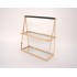 Suport candy-bar, 2 polite cu oglinda, culoare auriu, H 40 cm, B.S.P. / SL1842