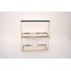 Suport candy-bar, 2 polite cu oglinda, culoare auriu, H 40 cm, B.S.P. / SL1842