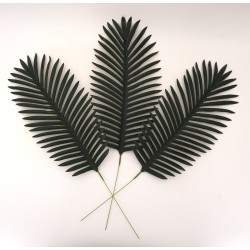 Set 12 frunze artificiale, culoare verde, H 60 cm, B.S.P. / SL1891