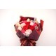 Buchet trandafiri din sapun, culoare grena, H 30 cm, B.S.P. / SL1896-4