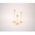 Set 3 suporturi pentru lumanari, culoare auriu, dimensiuni diferite, B.S.P / SL1906