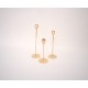 Set 3 suporturi pentru lumanari, culoare auriu, dimensiuni diferite, B.S.P / SL1906