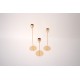 Set 3 suporturi pentru lumanari, culoare auriu, dimensiuni diferite, B.S.P / SL1906