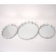 Set 3 tavi pentru candy-bar, culoare argintiu, dimensiuni diferite, B.S.P. / SL1909