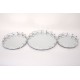 Set 3 tavi pentru candy-bar, culoare argintiu, dimensiuni diferite, B.S.P. / SL1909