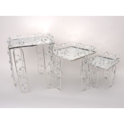 Set 3 suporti pentru candy-bar, culoare argintiu, dimensiuni diferite, B.S.P. / SL1911