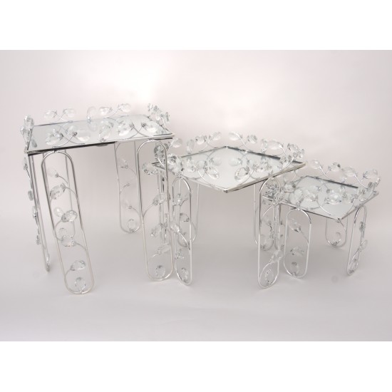 Set 3 suporti pentru candy-bar, culoare argintiu, dimensiuni diferite, B.S.P. / SL1911