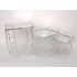 Set 3 suporti pentru candy-bar, culoare argintiu, dimensiuni diferite, B.S.P. / SL1911
