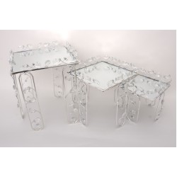 Set 3 suporti pentru candy-bar, culoare argintiu, dimensiuni diferite, B.S.P. / SL1911